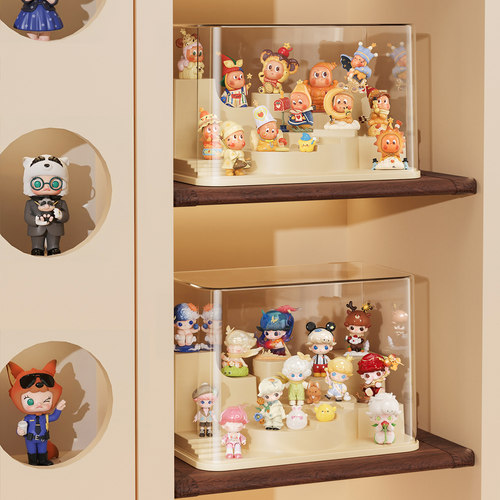 盲盒收纳展示架创意星星人手办展示柜透明亚克力泡泡玛特收纳盒子 - 图2
