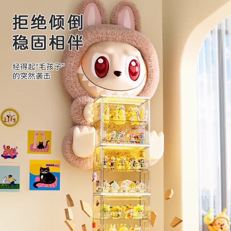 手办展示柜盲盒收纳展示架适用乐高玩具透明亚克力模型痛柜收纳盒,淘宝优惠券,粉丝福利购,淘宝优惠卷