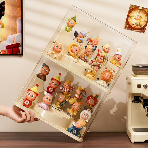 盲盒收纳展示架创意星星人手办展示柜透明亚克力泡泡玛特收纳盒子 - 图3