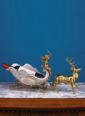 果碗法式风电视柜酒架鹿拉车摆件