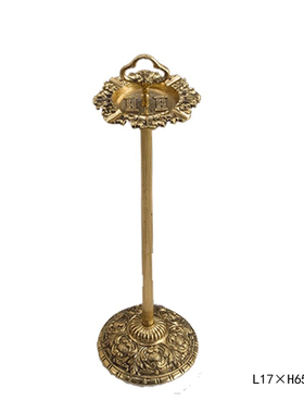 意法式欧美落地烟灰缸黄铜摆件