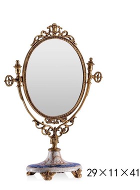 欧式复古黄铜镜子法式美式装饰镜