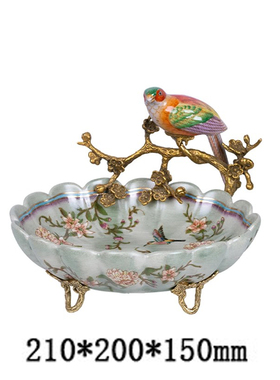 高端档奢华欧美法式果碗装饰摆件