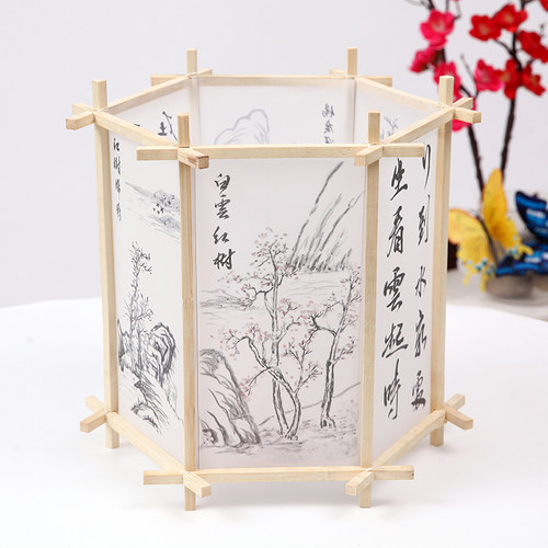 中秋灯笼儿童古风装饰手工仿古制作diy材料汉服手提花灯中式宫灯 - 图1