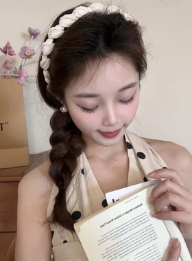 韩系减龄麻花波浪发箍洋气