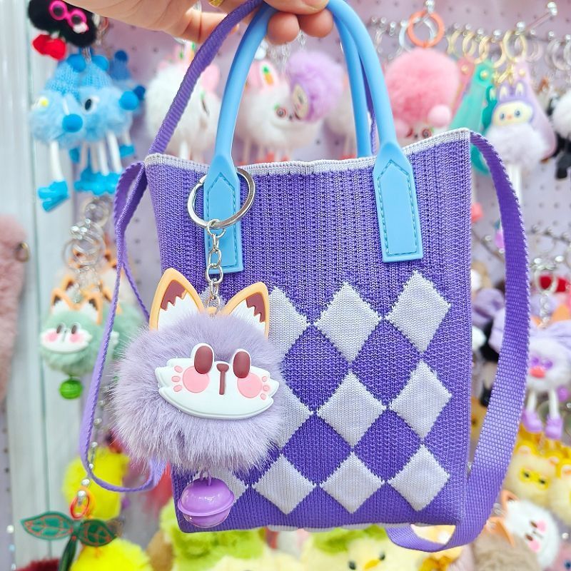 可爱铃铛招财猫毛绒挂件钥匙扣开学小众礼物闺蜜宿舍学校包包礼品 - 图1