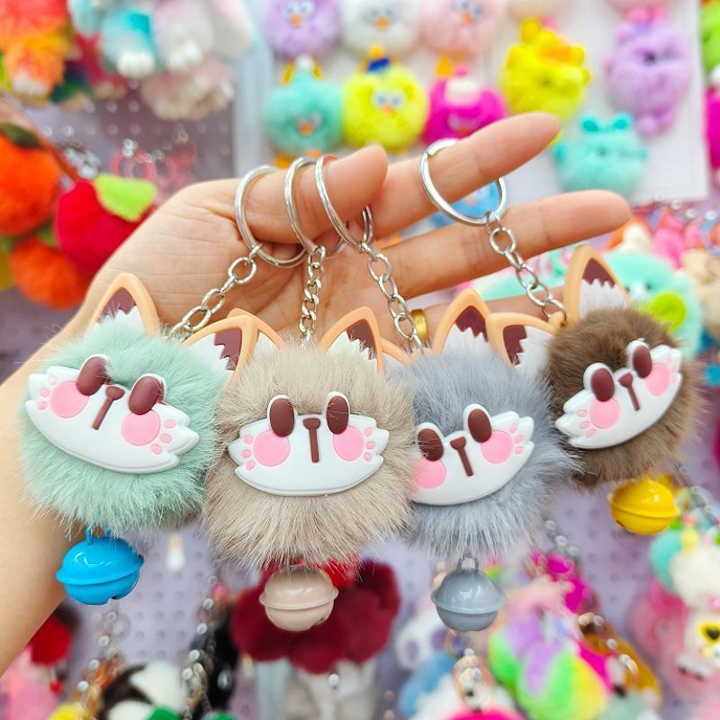 可爱铃铛招财猫毛绒挂件钥匙扣开学小众礼物闺蜜宿舍学校包包礼品 - 图2