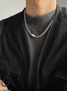 钛钢古巴链男生不掉色