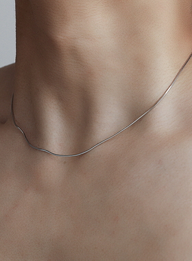 925纯银蛇骨项链男生纯银