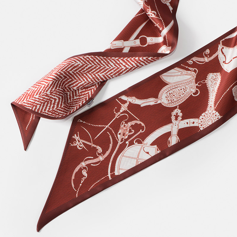 气色款!气场十足!装饰丝巾小长条女时尚OL双面衬衫西装领巾发带