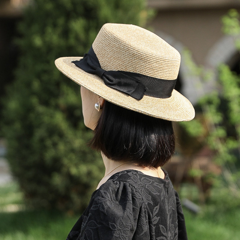 草帽夏季平檐女款平顶防晒帽子 mauropoli帽子