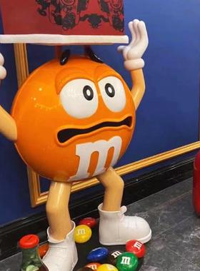 卡通mm豆大摆件玻璃钢雕塑