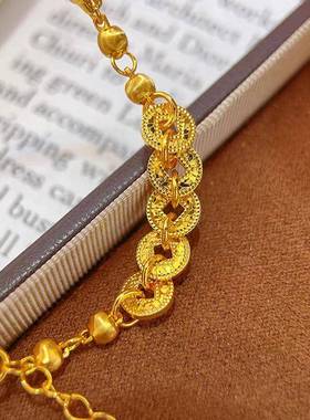 款店同沙金龙鳞25.8.08.五镯帝钱半镯手链碎冰冰猫眼钱币金子送女