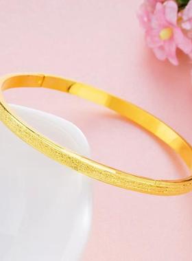 越铜2022.10.南沙金磨卡扣手镯少女口可调节砂手环镀金开仿金礼品