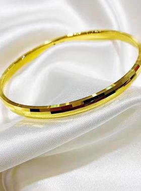 沙金波粼粼蹦迪镯23.3.25.时尚网红同款马镀金女光款气质赛克手镯