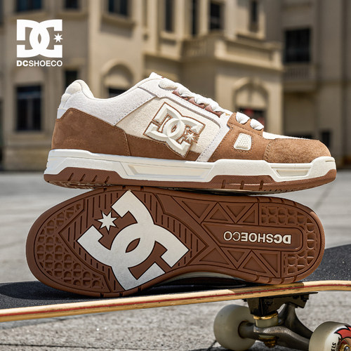 DC SHOES奶白摩卡板鞋男款2025新款男鞋冬季休闲鞋复古鞋子男潮鞋 - 图1