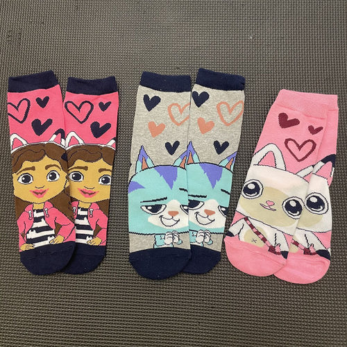 尾货gabby dollhouse儿童袜子女盖比的娃娃屋女童中筒袜女孩袜子 - 图0