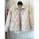 Diamond design niche shirt fake two-piece cotton jacket