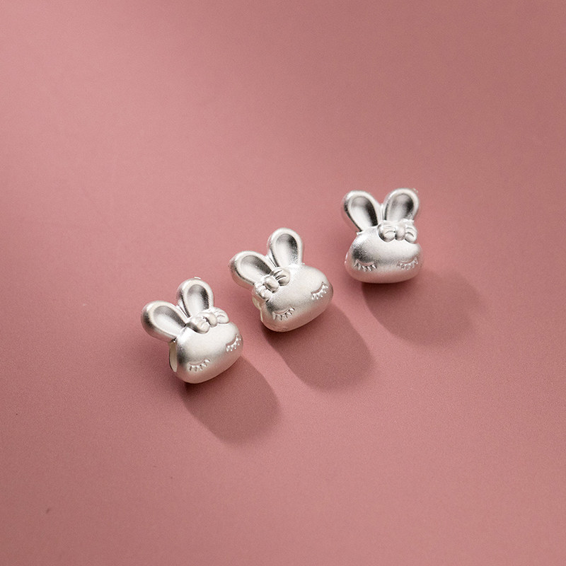 999足银兔子银珠子散珠红绳编织手链diy银饰配件纯银隔珠手串配珠,淘宝优惠券,粉丝福利购,淘宝优惠卷