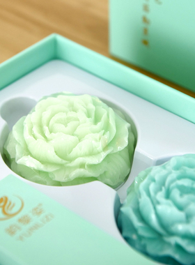 菏泽文创牡丹造型手工皂精油皂