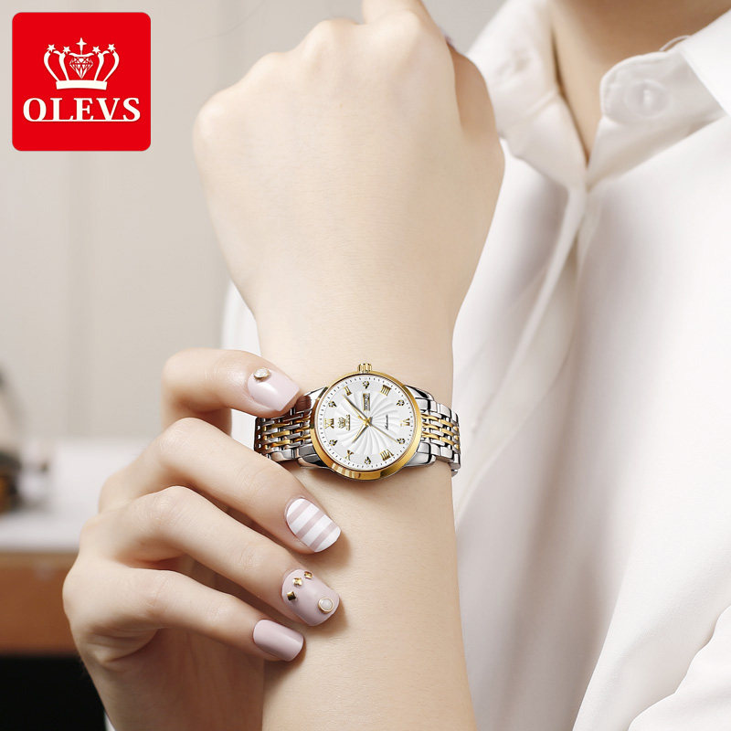 瑞士正品名牌女士ins风简约机械表 欧利时鼎延国产腕表