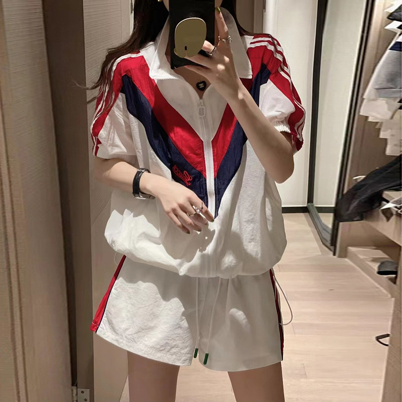 短裤套装欧洲站2022夏新款欧货防晒 哥雅宁特时尚套装