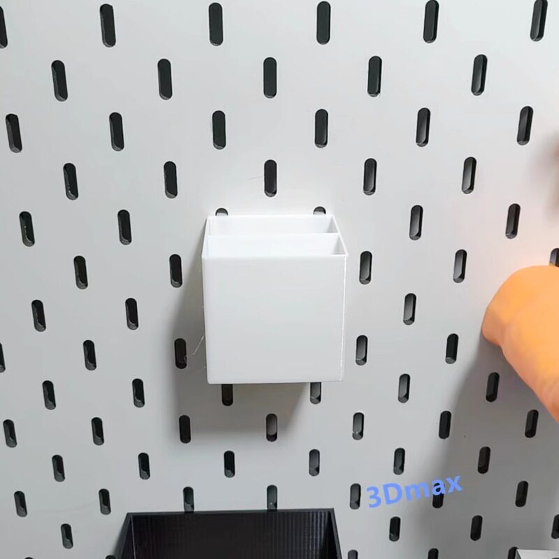 Universal air conditioner/TV/fan remote control dual storage bracket suitable for IKEA SKADIS hole board accessories