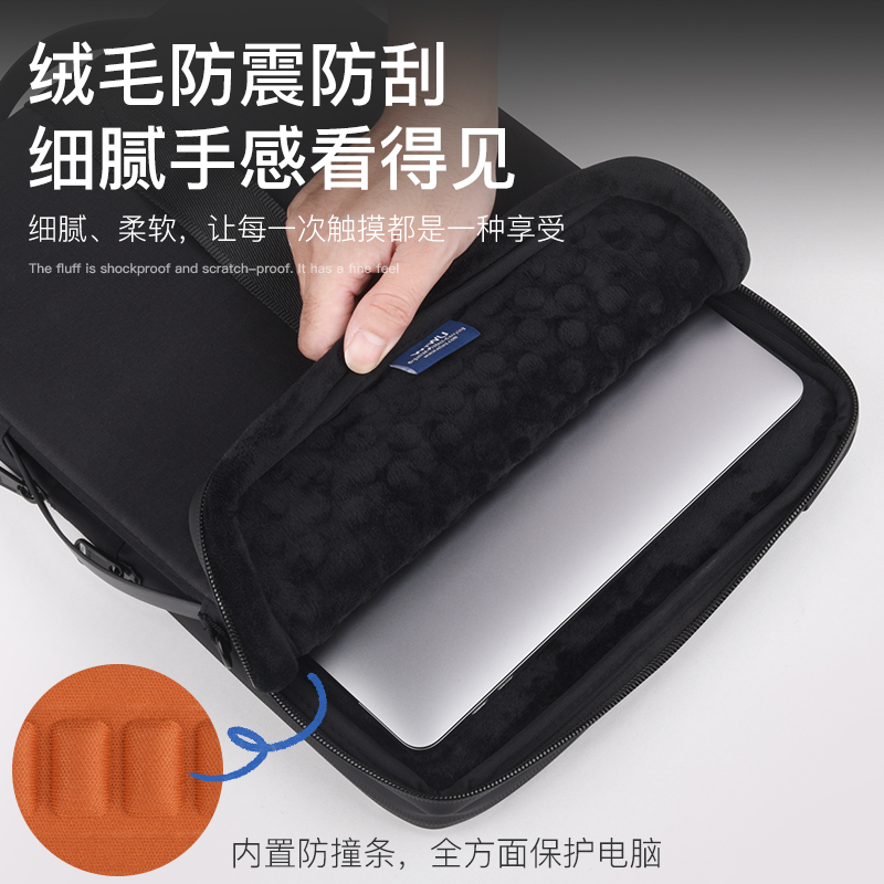 适用苹果macbook笔记本电脑包14寸女手提air13.6英寸保护套macbookpro13内胆包16thinkpad华为MateBook D15.6 - 图1