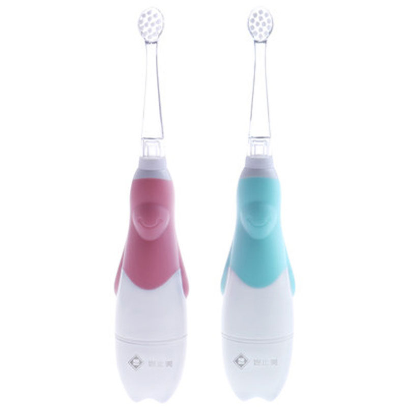 岂止美企鹅儿童电动牙刷声波宝宝小孩软毛乳牙刷1-5替换刷头5-8岁,淘宝优惠券,粉丝福利购,淘宝优惠卷