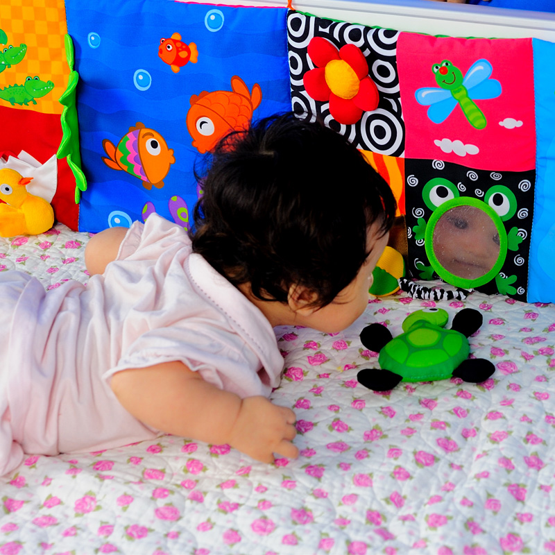 LALA布书立体床围布书宝宝床护栏婴儿床挂饰0-1岁玩具-图0