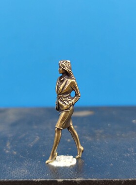 黄铜商务OL职业装美女白领人偶模型手办微景观微缩1:43可上色小人