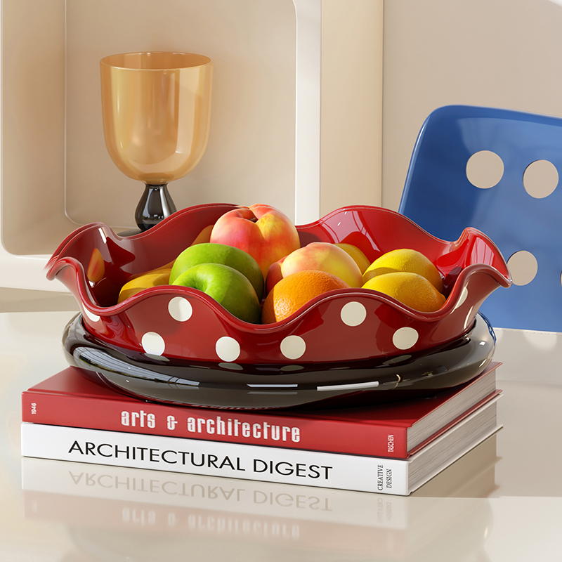 水果盘客厅茶几家用高端精致高颜值2025新款糖果盘子坚果零食摆放 - 图2