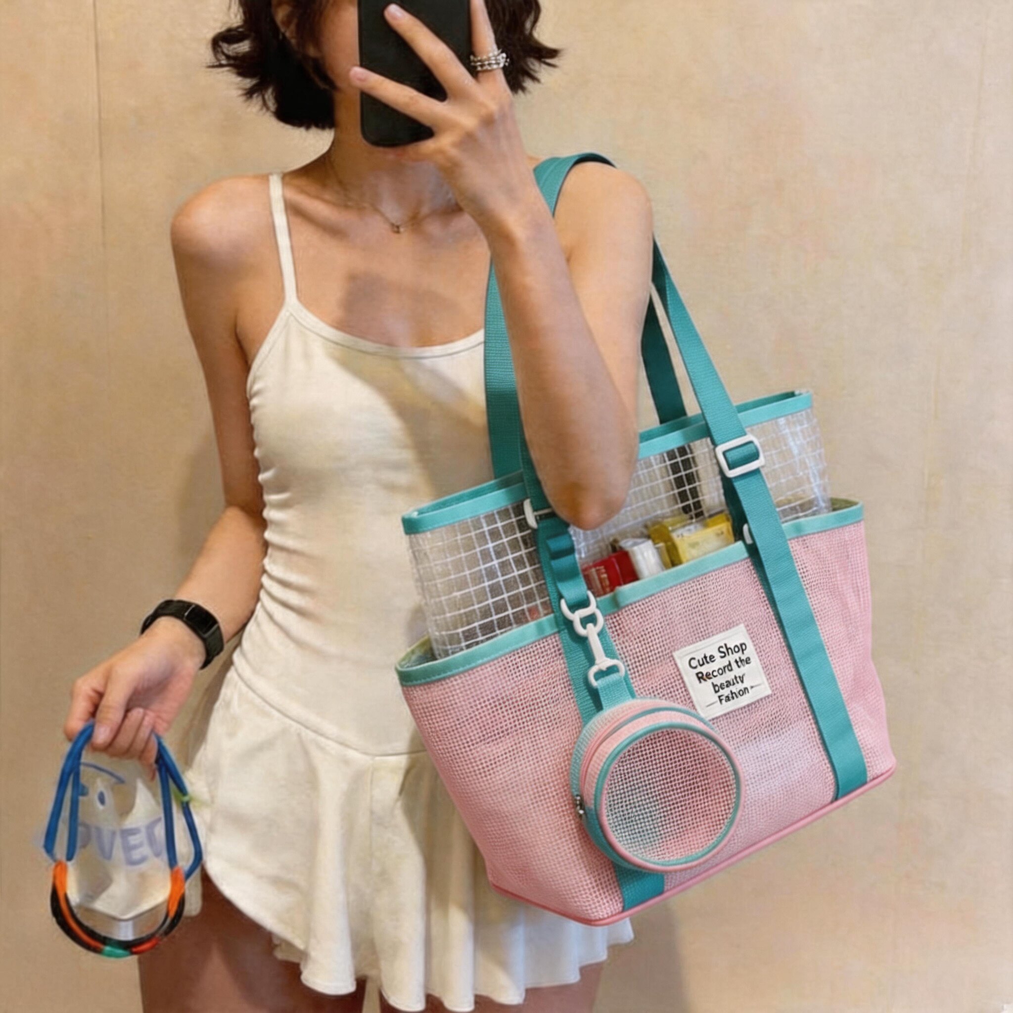 Wet and dry separation swimming bag waterproof bag large capacity bath bag portable beach bag sports tote fitness storage bag