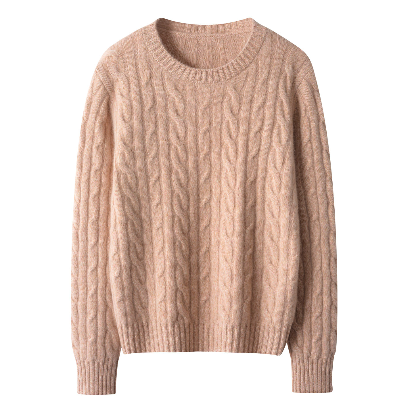 Z.M.R 康赛妮花纱 全身麻花三股加厚100%纯山羊绒衫女针织毛衣,淘宝优惠券,粉丝福利购,淘宝优惠卷