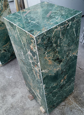 岩板花盆底座石墩子花架客厅玄关