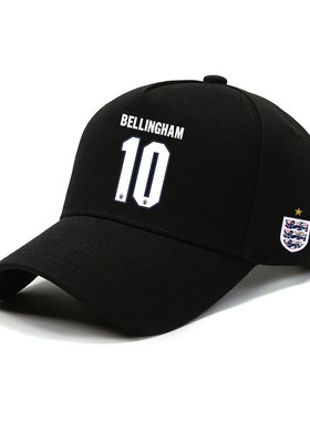 英格兰2026世界杯10号贝林厄姆足球迷棒球帽网格眼运动遮阳鸭舌帽
