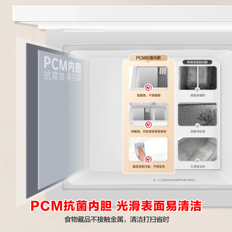 容声300升冰柜大容量家用商用冷柜一级能效节能减霜冷藏冷冻冰箱