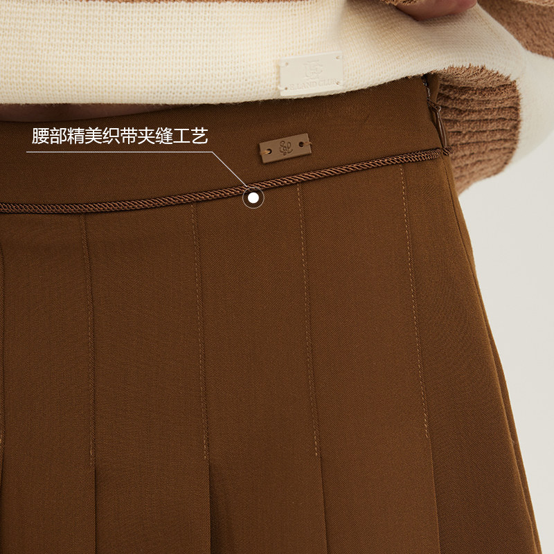 eland衣恋百褶2022年秋季半身裙 ELAND半身裙