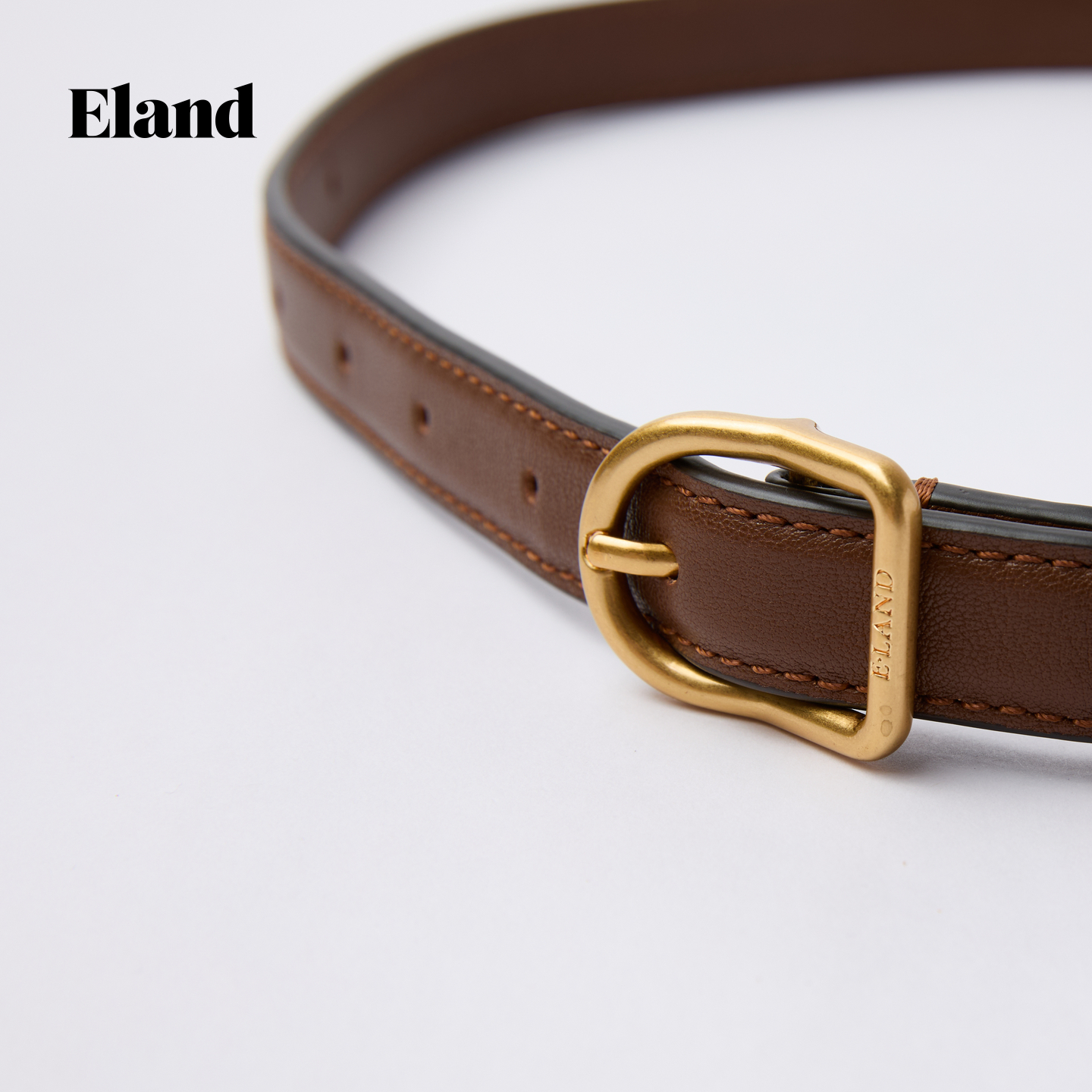 Eland衣恋腰带女式时尚金属扣皮带2025冬季新款 - 图0