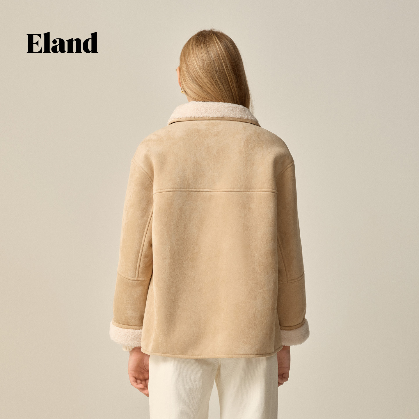 Eland衣恋仿羊羔绒外套摇粒绒外套女大口袋短外套2025冬季新款,淘宝优惠券,粉丝福利购,淘宝优惠卷