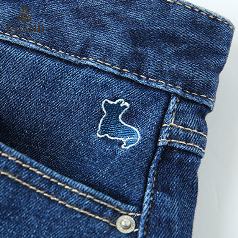 eland夏季新款ins风超火显瘦a字 ELAND牛仔裤