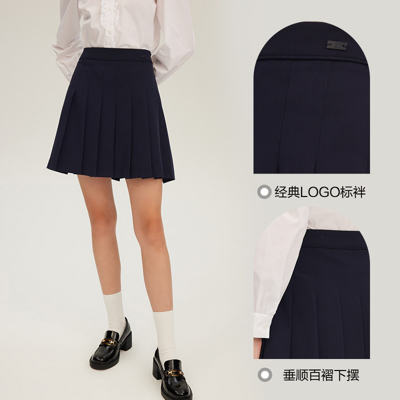 eland衣恋百褶2022年秋季半身裙 ELAND半身裙