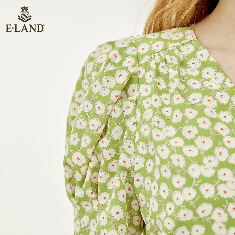 eland2020夏季新款清新碎花连衣裙 ELAND连衣裙