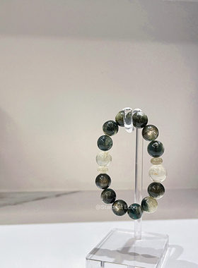 高级定制·绿锂云母绿兔毛手串招财旺事业