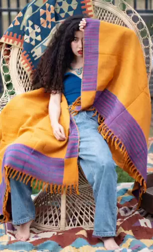 Десяти -лечебные магазины более 20 цветов цветового гималайского ручной работы як -одеяло як -шерстяное одеяло