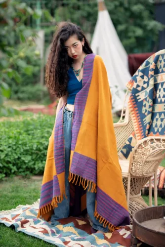 Десяти -лечебные магазины более 20 цветов цветового гималайского ручной работы як -одеяло як -шерстяное одеяло