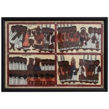 Эфиопская картина Маспи Классическая ручная картина с большой песчаной живописью