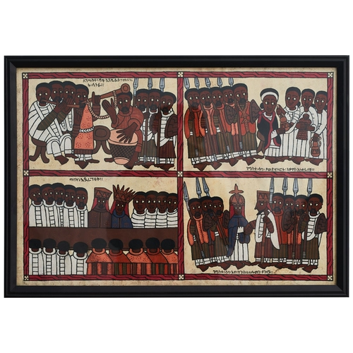 Эфиопская картина Маспи Классическая ручная картина с большой песчаной живописью