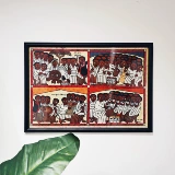 Эфиопская картина Маспи Классическая ручная картина с большой песчаной живописью