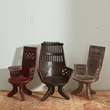 Деревянное кресло африканского племени африканского племени с подлокотниками Эфиопское импортное кресло, нектарные раскопки антиквариата